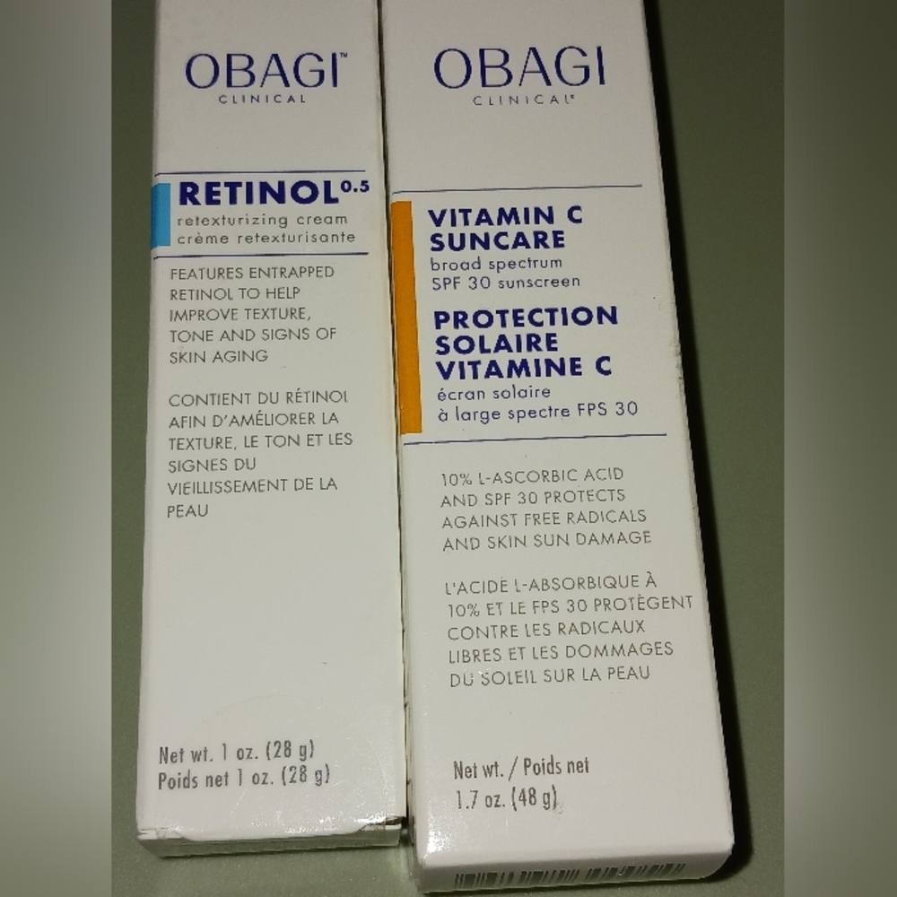 *SEALED* Obagi Retinol 0.5 & Vitamin C Spf30 Sunscreen Bundle